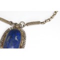 vechi colier berber  " Kirdan ". anturaj de lapis lazuli. Egipt